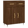 Credenza Rovere Marrone 69,5x34x90 cm in Legno Multistrato