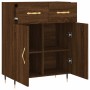 Credenza Rovere Marrone 69,5x34x90 cm in Legno Multistrato