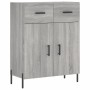 Credenza Grigio Sonoma 69,5x34x90 cm in Legno Multistrato