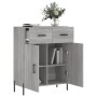 Credenza Grigio Sonoma 69,5x34x90 cm in Legno Multistrato