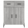 Credenza Grigio Sonoma 69,5x34x90 cm in Legno Multistrato