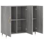 Credenza Grigio Sonoma 90x34x80 cm in Legno Multistrato