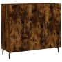 Credenza Rovere Fumo 90x34x80 cm in Legno Multistrato