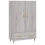 Credenza Grigio Sonoma 69,5x31x115 cm in Legno Multistrato