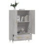 Credenza Grigio Sonoma 69,5x31x115 cm in Legno Multistrato