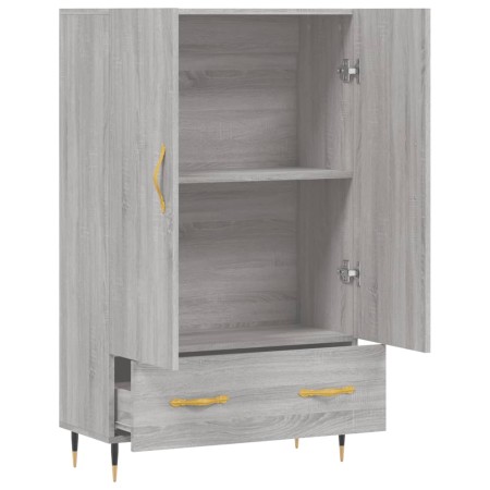 Credenza Grigio Sonoma 69,5x31x115 cm in Legno Multistrato