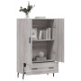 Credenza Grigio Sonoma 69,5x31x115 cm in Legno Multistrato