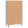 Credenza Grigio Sonoma 69,5x31x115 cm in Legno Multistrato