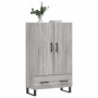 Credenza Grigio Sonoma 69,5x31x115 cm in Legno Multistrato