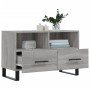 Mobile Porta TV Grigio Sonoma 80x36x50 cm in Legno Multistrato