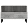 Mobile Porta TV Grigio Sonoma 80x36x50 cm in Legno Multistrato