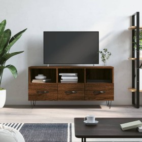 Mobile TV Rovere Marrone 102x36x50 cm in Legno Multistrato