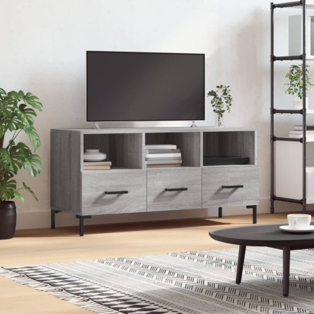 Mobile TV Grigio Sonoma 102x36x50 cm in Legno Multistrato