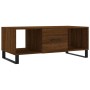 Tavolino Salotto Rovere Marrone 102x50x40 cm Legno Multistrato