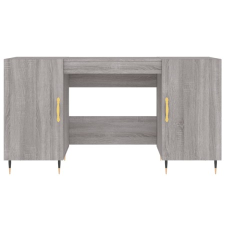 Scrivania Grigio Sonoma 140x50x75 cm in Legno Multistrato