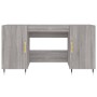 Scrivania Grigio Sonoma 140x50x75 cm in Legno Multistrato