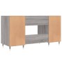 Scrivania Grigio Sonoma 140x50x75 cm in Legno Multistrato