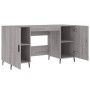 Scrivania Grigio Sonoma 140x50x75 cm in Legno Multistrato