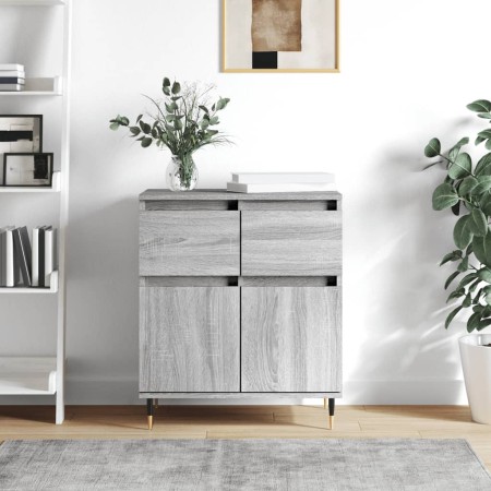 Credenza Grigio Sonoma 60x35x70 cm in Legno Multistrato