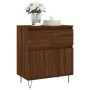 Credenza Rovere Marrone 60x35x70 cm in Legno Multistrato