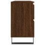 Armadietto Bagno Rovere Marrone 80x33x60cm in Legno Multistrato