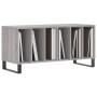 Mobile Porta Dischi Grigio Sonoma 100x38x48cm Legno Multistrato