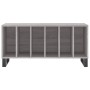 Mobile Porta Dischi Grigio Sonoma 100x38x48cm Legno Multistrato