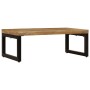 Tavolino da Salotto 100x50x35 cm Legno Massello Mango e Acciaio