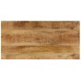 Tavolino da Salotto 100x50x35 cm Legno Massello Mango e Acciaio