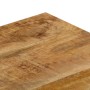 Tavolino da Salotto 100x50x35 cm Legno Massello Mango e Acciaio