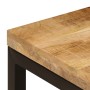Tavolino da Salotto 100x50x35 cm Legno Massello Mango e Acciaio