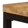Tavolino da Salotto 100x50x35 cm Legno Massello Mango e Acciaio