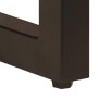 Tavolino da Salotto 100x50x35 cm Legno Massello Mango e Acciaio