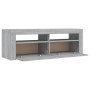 Mobile Porta TV con Luci LED Grigio Sonoma 120x35x40 cmcm