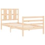 Giroletto con Testiera Small Single in Legno Massello