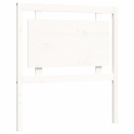 Giroletto con Testiera Bianco Small Single Legno Massello