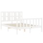 Giroletto con Testiera Bianco Small Double Legno Massello