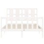 Giroletto con Testiera Bianco Small Double Legno Massello