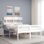 Letto per Anziani Bianco Testiera Small Double Legno Massello