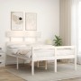 Letto per Anziani Bianco Testiera Small Double Legno Massello