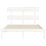 Giroletto con Testiera Bianco Small Double Legno Massello