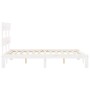 Giroletto con Testiera Bianco Small Double Legno Massello