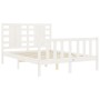 Giroletto con Testiera Bianco Small Double Legno Massello