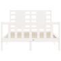 Giroletto con Testiera Bianco Small Double Legno Massello
