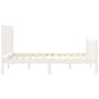 Giroletto con Testiera Bianco Small Double Legno Massello