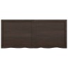 Ripiano Marrone Scuro 140x60x(2-6) cm Massello Rovere Trattato