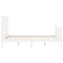 Giroletto con Testiera Bianco Small Double Legno Massello