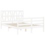 Giroletto con Testiera Bianco Small Double Legno Massello