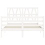 Giroletto con Testiera Bianco Small Double Legno Massello