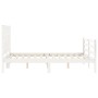 Giroletto con Testiera Bianco Small Double Legno Massello